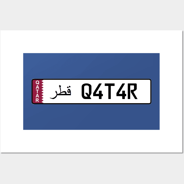 Qatar car license plate Wall Art by Travellers